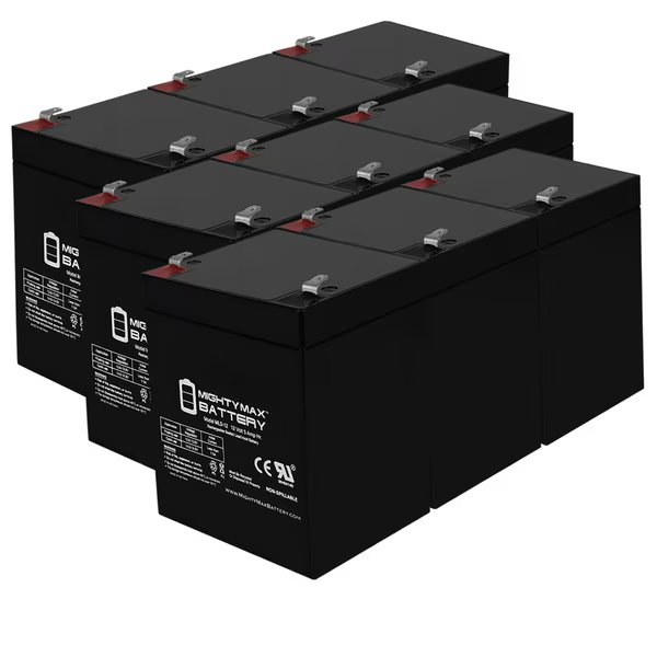 12V 5AH SLA Battery Replacement for Pulse RK-9 - 9 Pack, Mighty Max Battery, Mfr#: ML5-12MP924914490563